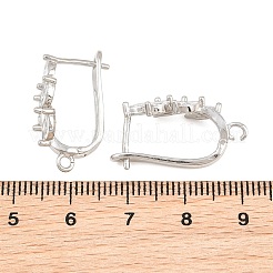 Fornituras de pendientes de aro de circonio cúbico de micro latón pavimenta&nbsp;CU-CBAB5B4-06P