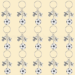 20 llavero de fútbol de aleación esmaltada&nbsp;KEYC-SC00001