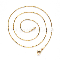 Collana con catena a maglie Boston in acciaio inossidabile 304 con placcatura sotto vuoto in PVD&nbsp;NJEW-S420-005B-G