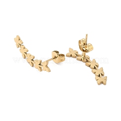 Pendientes de botón de acero inoxidable 304&nbsp;EJEW-K285-03G