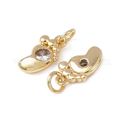Pendentifs avec zircon cubiques à micro-pavés en laiton&nbsp;KK-C143-14G