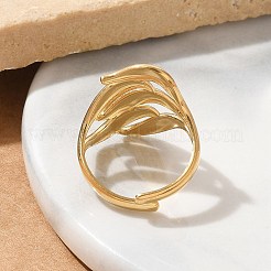 Offene Manschettenringe aus 304 Edelstahl für Unisex&nbsp;RJEW-Q003-05G
