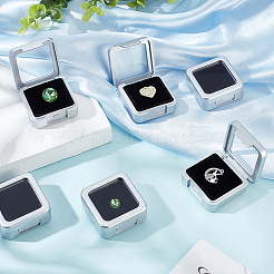 Cajas cuadradas de almacenamiento de diamantes sueltos de plástico&nbsp;VBOX-WH0005-08