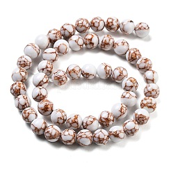 Fili di perle turchesi linea oro sintetico&nbsp;G-H026-01B-01
