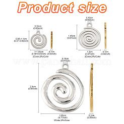 12 pz 6 stili ciondoli in acciaio inossidabile 304&nbsp;STAS-FS0001-97