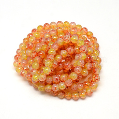Chapelet de perles en verre baking paint&nbsp;X-DGLA-Q023-8mm-DB42