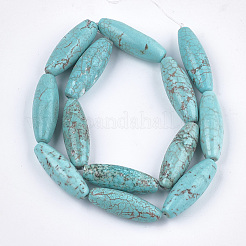 Fili di perline howlite naturale&nbsp;X-TURQ-T003-11