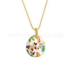 Colliers avec pendentif en alliage d'émail pour femmes&nbsp;WG68034-01
