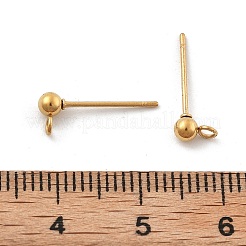 Ionenplattierung (IP) 304 Edelstahl Kugel Post Ohrstecker Zubehörse&nbsp;STAS-E163-44G