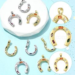 Ciondoli in ottone con micro pavé di zirconi da 2 pezzo&nbsp;KK-FS0002-15G