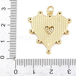 Pendenti in zirconi cubici trasparenti in micro pavè di ottone&nbsp;X-KK-L275-71L-G