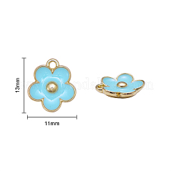 Charms smaltati in lega placcati oro chiaro 20 pz 10 colori&nbsp;ENAM-CJ0001-65