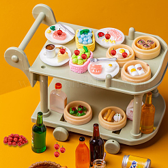 Mini-Displaydekoration aus Kunstharz&nbsp;RESI-WH0036-17