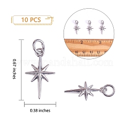 10pcs pendentifs en laiton de placage en rack&nbsp;KK-SZ0002-35