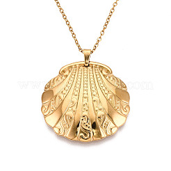 Colliers pendentifs en acier inoxydable 304&nbsp;NJEW-T018-15G