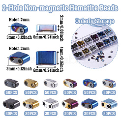 480 Stück 12 Stile galvanisierte nicht magnetische synthetische Hämatitperlen&nbsp;G-TA0001-93