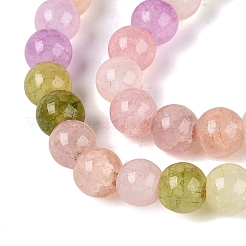 Brins de perles de verre craquelé teintées à effet ombré&nbsp;GLAA-Q106-01A-B15