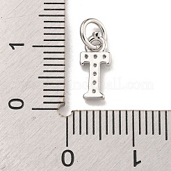 Lettera iniziale in ottone con ciondoli in zirconi&nbsp;KK-Q814-26T-P