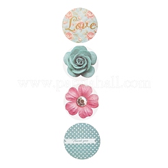 3d Blumen- und Herzmuster-Rollenaufkleber&nbsp;DIY-B031-05