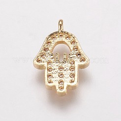 Latón charms de circonio cúbico&nbsp;KK-P134-29G