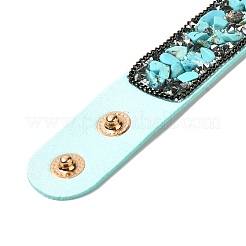 Pulsera con cordón de presión de gamuza sintética&nbsp;LS-BJEW-F428-14