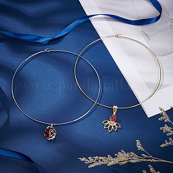 4 stücke 2 farben 304 edelstahl halsband halskette machen&nbsp;NJEW-UN0001-80