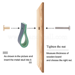 Rechteckige Schubladengriffe aus Leder&nbsp;AJEW-WH0251-71B