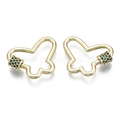 Charms in ottone con micro pavé di zirconi e moschettone a vite&nbsp;KK-R136-071A-NF