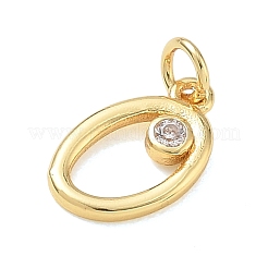 Breloques en laiton zircon cubique transparent&nbsp;KK-D289-66G-O