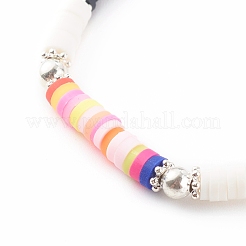 Braccialetti elastici con perline heishi in argilla polimerica fatti a mano&nbsp;BJEW-JB06146-05