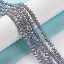 Chapelets de perles en verre opaque de couleur unie&nbsp;EGLA-A034-P4mm-L13