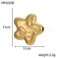 Gehämmerte Perlen aus Edelstahl 304&nbsp;STAS-OY012-12G