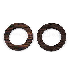 Colgantes de madera de wengué natural&nbsp;WOOD-T023-51B-01