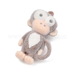 Silikonanhänger mit Tiermotiven aus beflocktem Material&nbsp;SIL-C012-03H