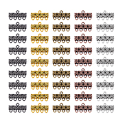 125 pièces 5 liens de composants de lustre en alliage de style tibétain de style&nbsp;FIND-PH0025-32