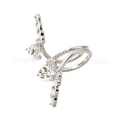 Pendentifs avec zircon cubiques à micro-pavés en laiton&nbsp;KK-V008-29P
