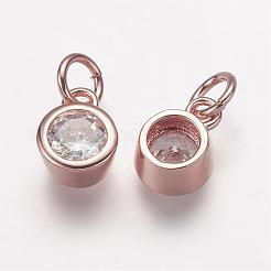 Messing-Mikro pflastern Klasse AAA Zirkonia Anhänger / charms&nbsp;ZIRC-K059-05-NR