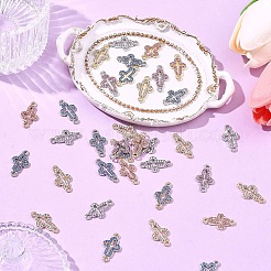 30 ciondolo con connettore in strass in lega di 3 colori&nbsp;FIND-YW0011-18A