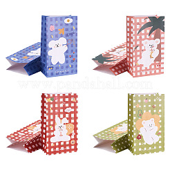 12 Stück 6-farbige rechteckige Bonbontüten aus Papier&nbsp;CARB-MB0001-09
