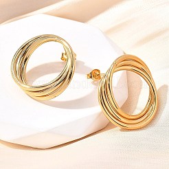 Pendientes de acero inoxidable 201&nbsp;EJEW-Q026-01G