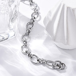 Anlaufgeschützte ovale Gliederkettenarmbänder aus Edelstahl 304&nbsp;BJEW-Z011-12P