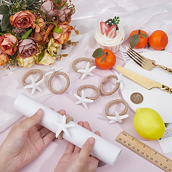 12 Stück Serviettenringe aus Harz in Form eines Seesterns&nbsp;DIY-GO0002-95