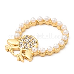 Placage en rack pendentifs en zircone cubique pavés de laiton&nbsp;KK-R150-15G