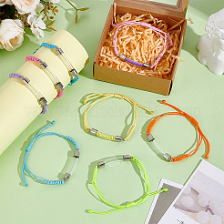 8 bracciale a maglie in bottiglia di vetro di 8 colori&nbsp;BJEW-PH01954