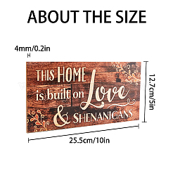 1 pezzo di decorazione da parete in legno naturale per la decorazione della porta d'ingresso della casa&nbsp;AJEW-CN0001-02G