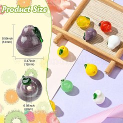 12pcs 6 Farben handgemachte Bunte Malerei-Perlen&nbsp;LAMP-CJ0002-13