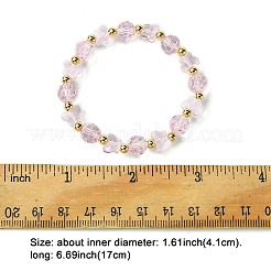 Stretch-Armbänder mit Schmetterlingen und facettierten runden Glasperlen für Damen&nbsp;BJEW-FS00002