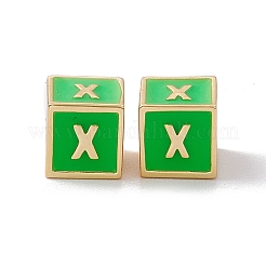 Accumuler des perles d'émail en laiton placage&nbsp;KK-B060-04G-02X