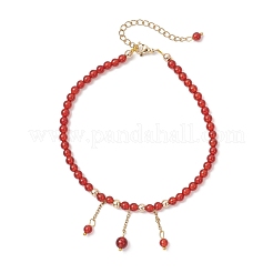 Chaînes de cheville à maillons en acier inoxydable 304&nbsp;AJEW-AN00708-03