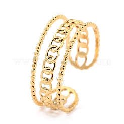 Ionenplattierung (IP) 304 Edelstahl-Fingerringe&nbsp;X-RJEW-L102-07G